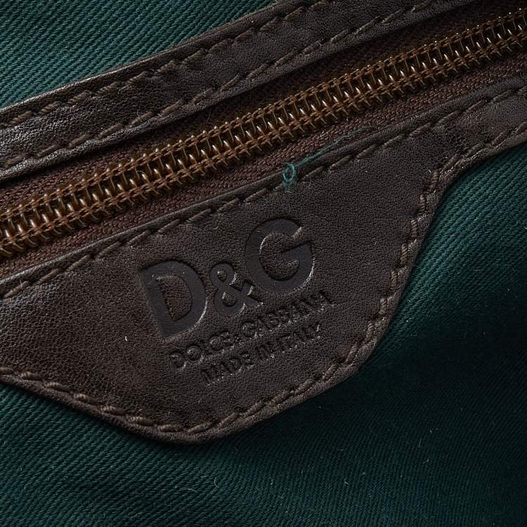 Pre Owned D&G Multicolor Leather And Patent Leather Lily Bowler Bag