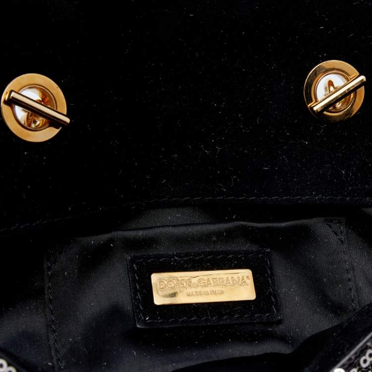 Pre Owned Dolce & Gabbana Silver/Black Sequin and Python Embossed Leather Clutch