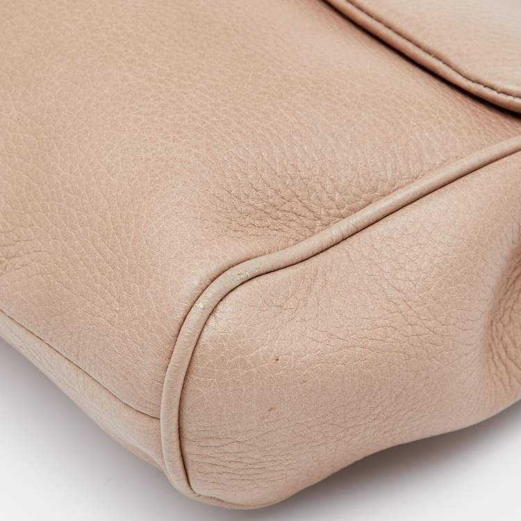 مملوكة مسبقًا Dolce & Gabbana Beige Leather Miss Sicily Top Handle Bag