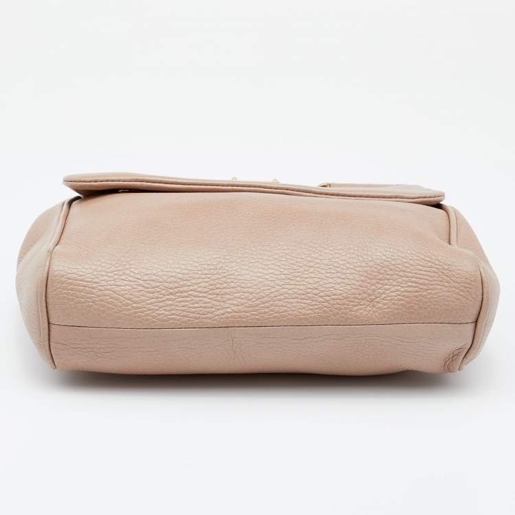 مملوكة مسبقًا Dolce & Gabbana Beige Leather Miss Sicily Top Handle Bag