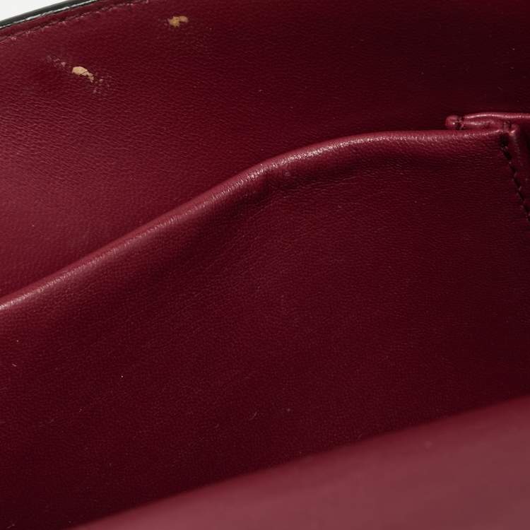 Pre Owned Dolce & Gabbana Black Iguana Embossed Leather Lucia Top Handle Bag