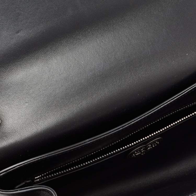 Pre Owned Dolce & Gabbana Black Quilted Leather Large Devotion Shoulder Bag