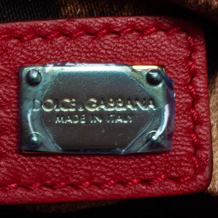 Pre Owned Dolce & Gabbana Red Quilted Leather Miss Kate Crossbody Bag