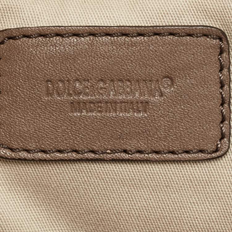Pre Owned Dolce & Gabbana Brown Leather Miss Forever Tote
