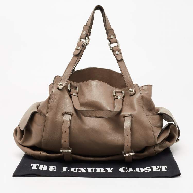 Pre Owned Dolce & Gabbana Brown Leather Miss Forever Tote