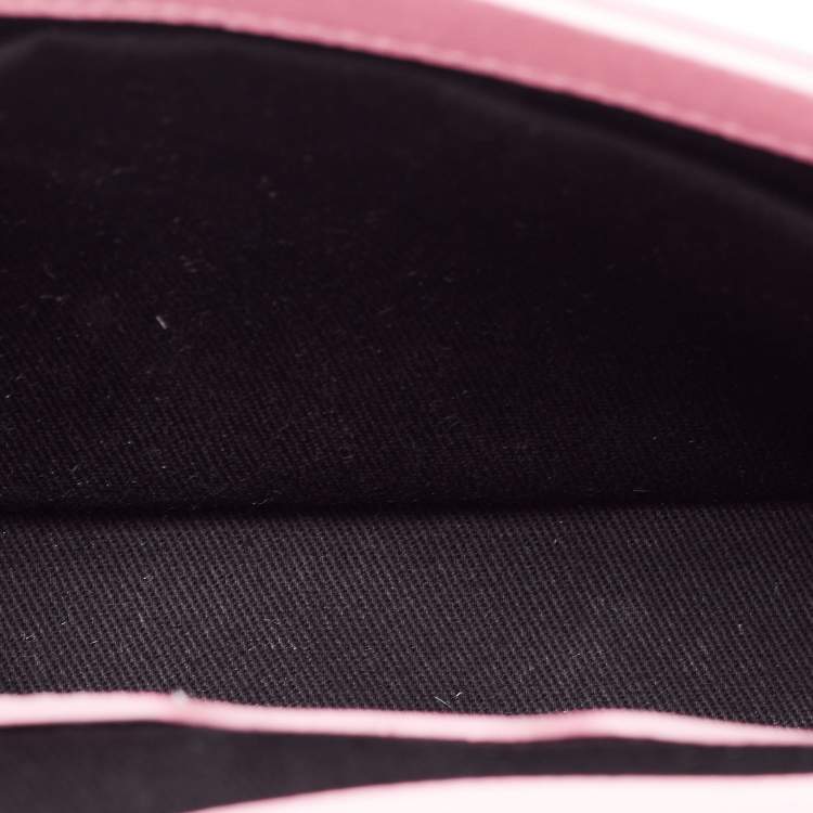 Pre Owned Dolce & Gabbana Pink Printed Leather Small Miss Sicily Top Handle Bag