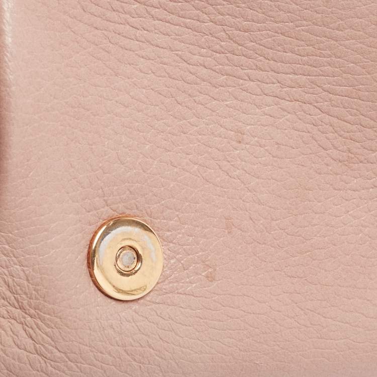 Pre Owned Dolce & Gabbana Beige Leather Sicily Top Handle Bag