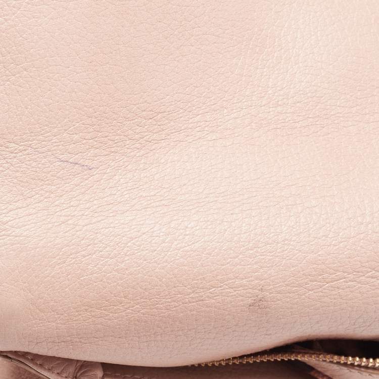 Pre Owned Dolce & Gabbana Beige Leather Sicily Top Handle Bag