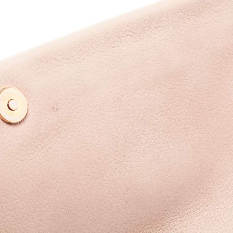 Pre Owned Dolce & Gabbana Beige Leather Sicily Top Handle Bag
