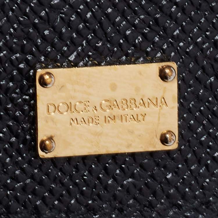 Pre Owned Dolce & Gabbana Black Leather Mini Miss Sicily Top Handle Bag