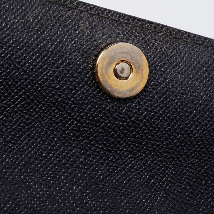 Pre Owned Dolce & Gabbana Black Leather Mini Miss Sicily Top Handle Bag