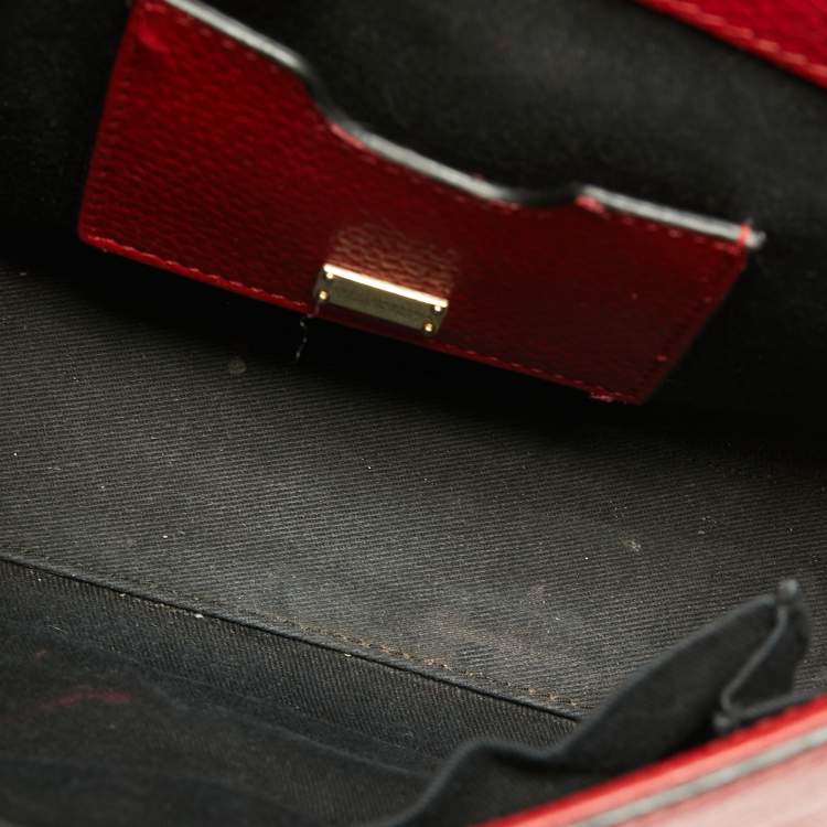 Pre Owned Dolce & Gabbana Red Leather Soft Dolce Top Handle Bag