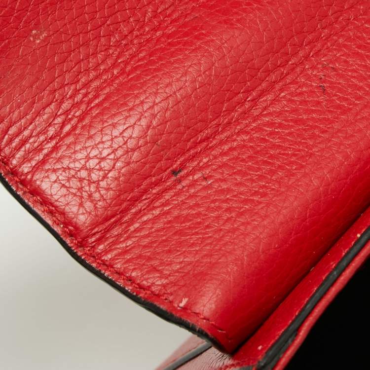 Pre Owned Dolce & Gabbana Red Leather Soft Dolce Top Handle Bag