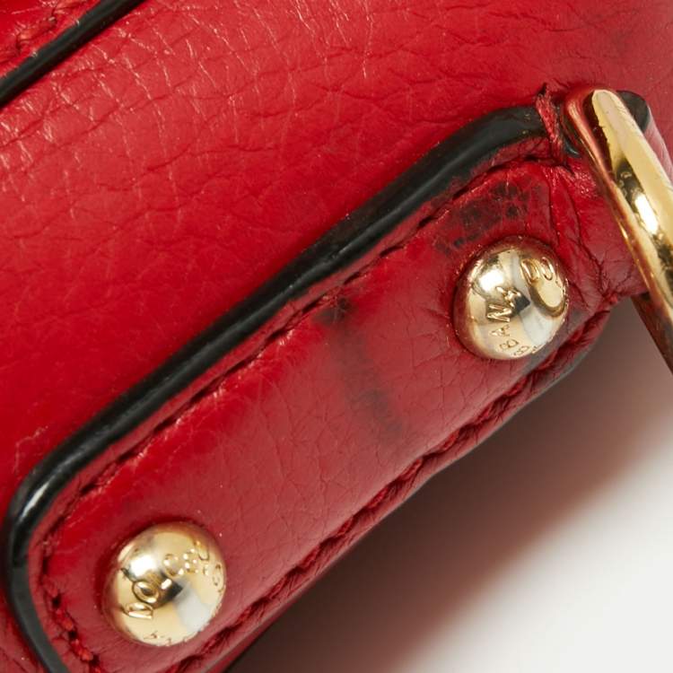 Pre Owned Dolce & Gabbana Red Leather Soft Dolce Top Handle Bag