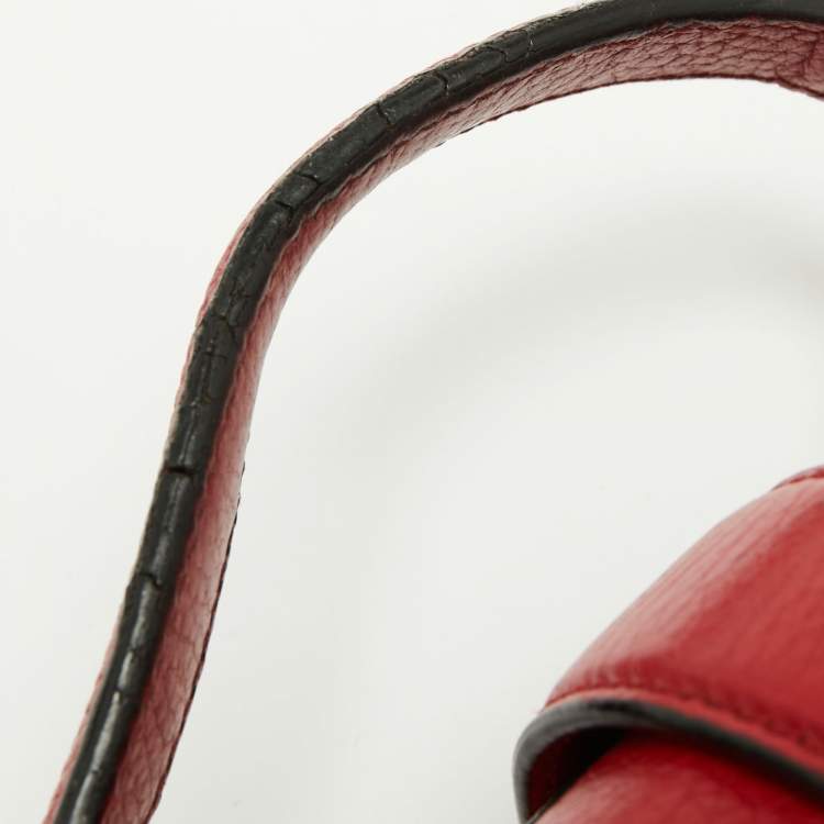 Pre Owned Dolce & Gabbana Red Leather Soft Dolce Top Handle Bag