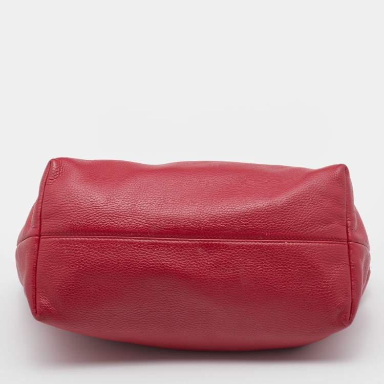 Pre Owned Dolce & Gabbana Red Leather Tote