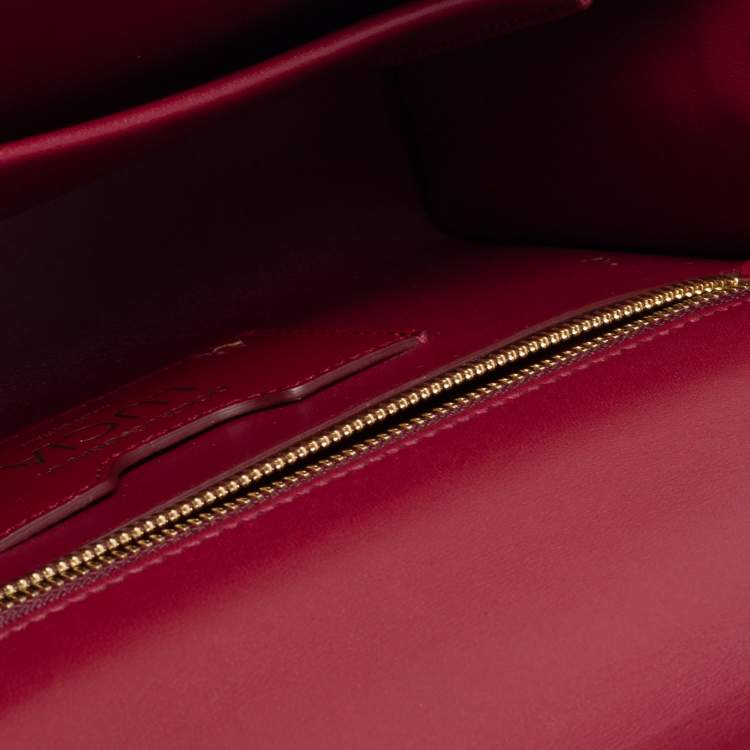 Pre Owned Dolce & Gabbana Blue Lizard Embossed Leather Lucia Top Handle Bag