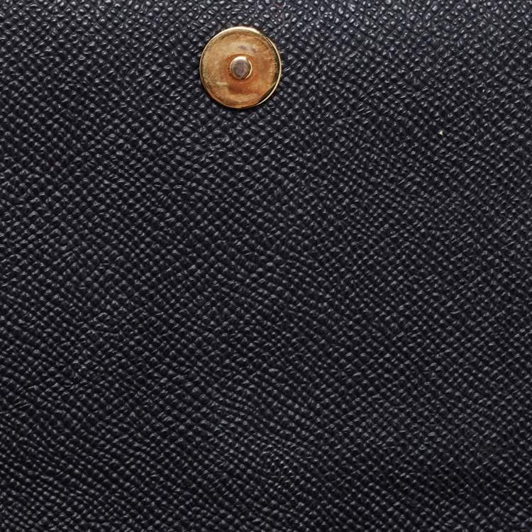 Pre Owned Dolce & Gabbana Black Leather Square Flap Crossbody Bag
