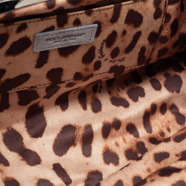 Pre Owned Dolce & Gabbana Multicolor Python Patchwork Chain Pouch
