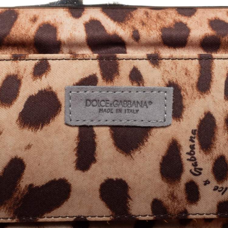 Pre Owned Dolce & Gabbana Multicolor Python Patchwork Chain Pouch