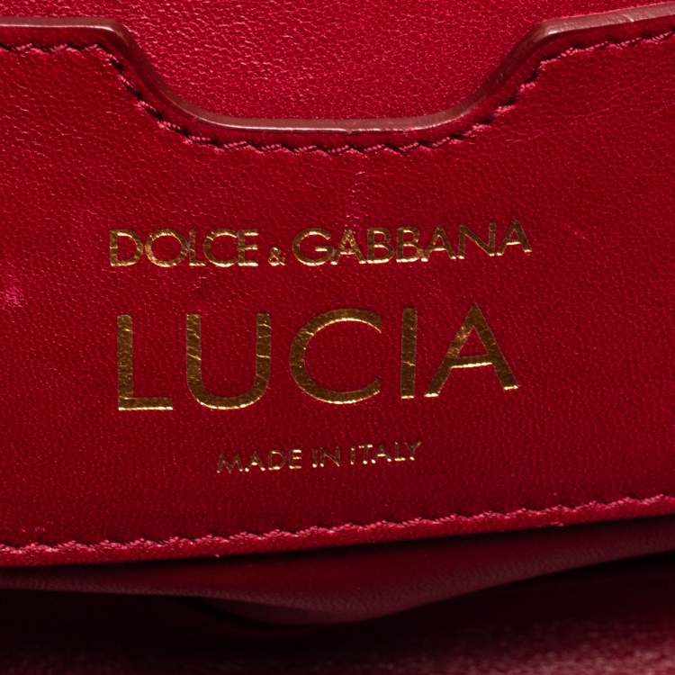 مملوكة مسبقًا Dolce & Gabbana Black Iguana Embossed Leather Lucia Top Handle Bag 