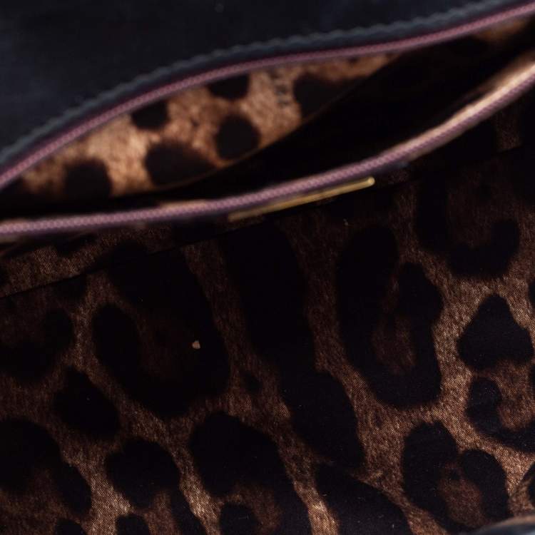 Pre Owned Dolce & Gabbana Black Python Large Miss Sicily Top Handle Bag