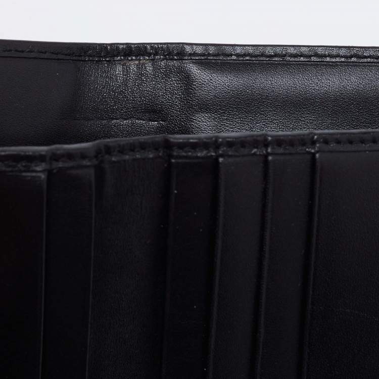 Pre Owned Dolce & Gabbana Purple/Black Snakeskin Leather Trifold Wallet