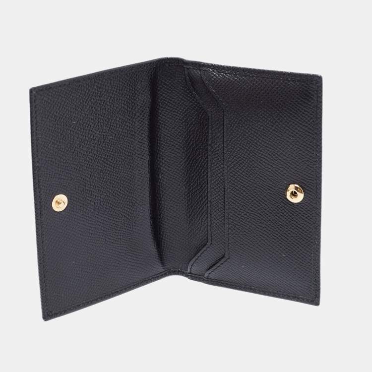 Pre Owned Dolce & Gabbana Black Leather Bifold Wallet