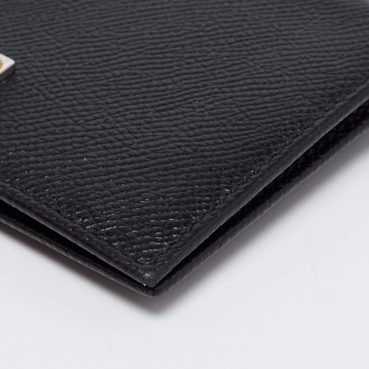 Pre Owned Dolce & Gabbana Black Leather Bifold Wallet