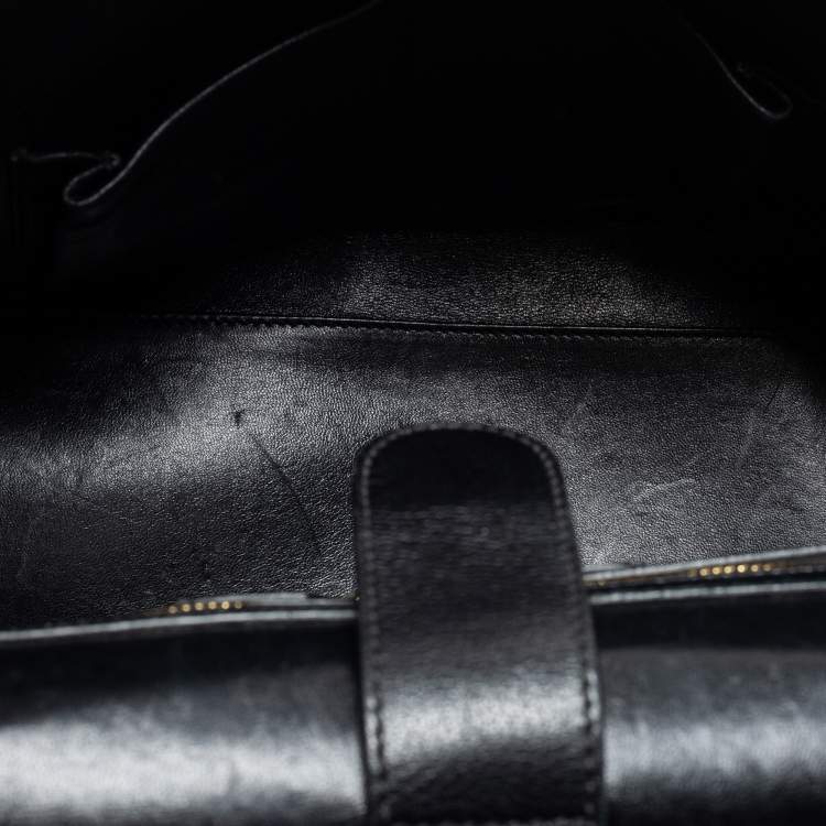 Pre Owned Dolce & Gabbana Black Leather Large Miss Sicily Top Handle Bag