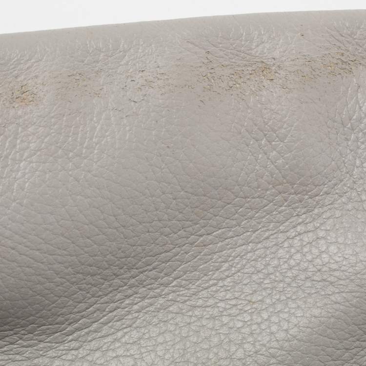 Pre Owned Dolce & Gabbana Grey Leather Medium Miss Sicily Top Handle Bag