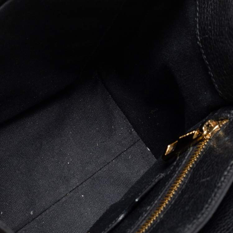 Pre Owned Dolce & Gabbana Black Leather Padlock Top Handle Bag