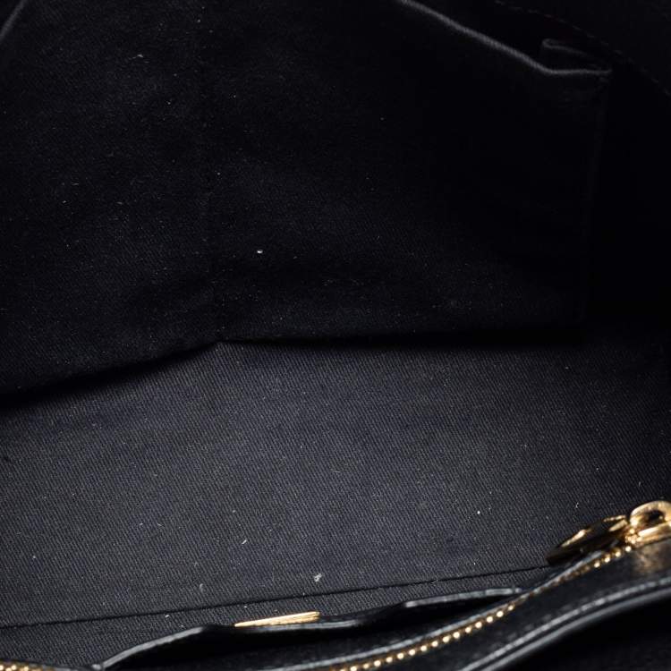 Pre Owned Dolce & Gabbana Black Leather Padlock Top Handle Bag