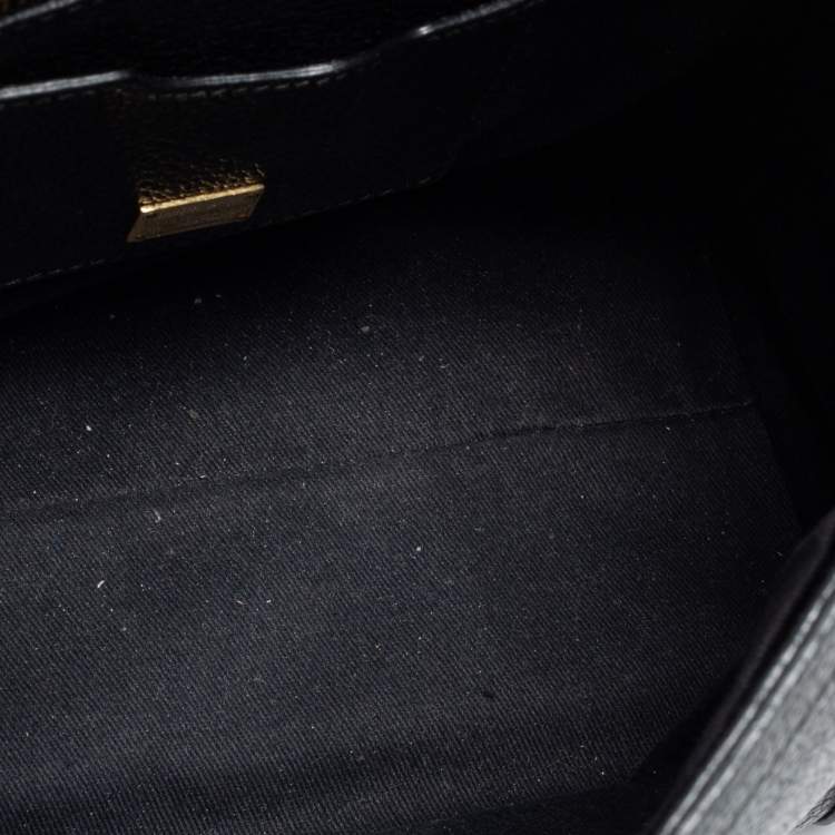 Pre Owned Dolce & Gabbana Black Leather Padlock Top Handle Bag