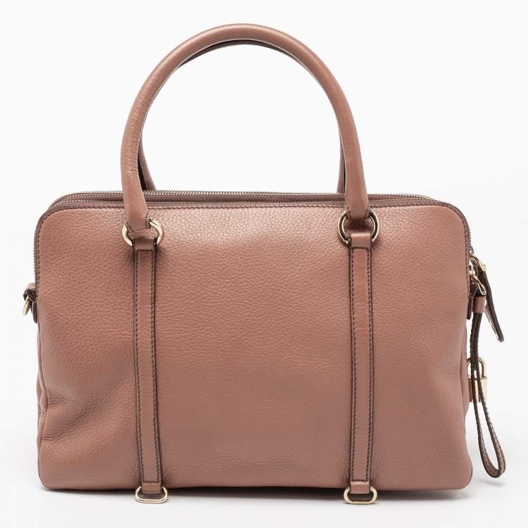 Pre Owned D&G Brown Leather Triple Shoulder Bag