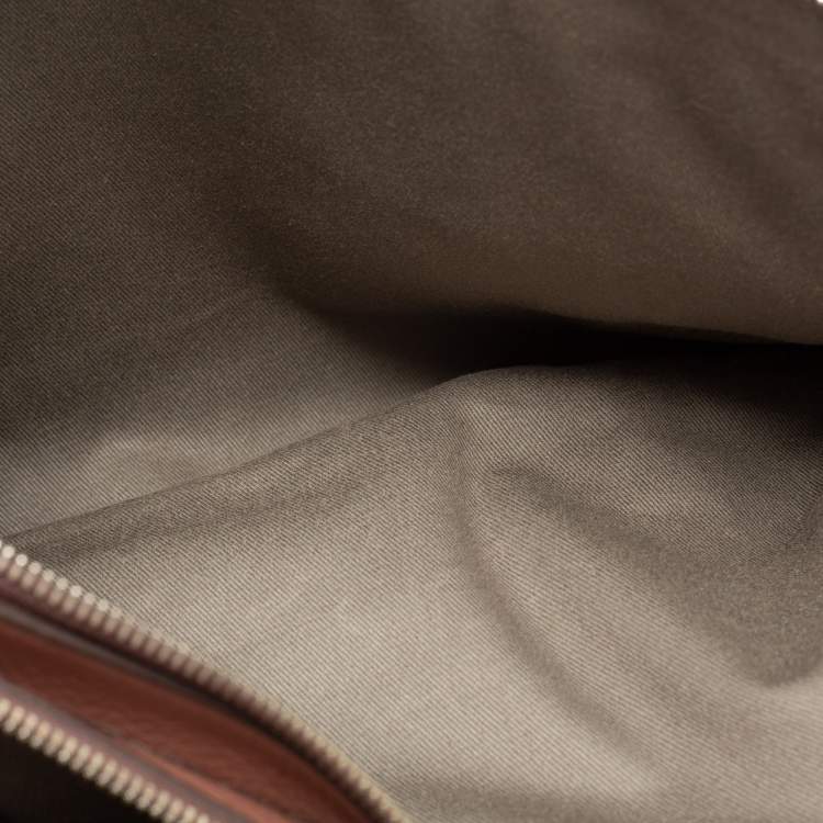 Pre Owned D&G Brown Leather Triple Shoulder Bag