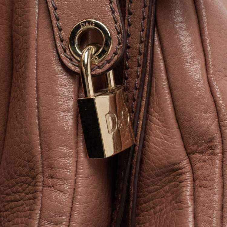 Pre Owned D&G Brown Leather Triple Shoulder Bag