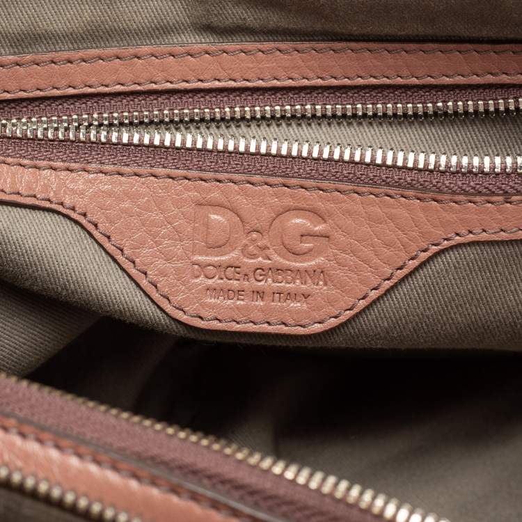Pre Owned D&G Brown Leather Triple Shoulder Bag