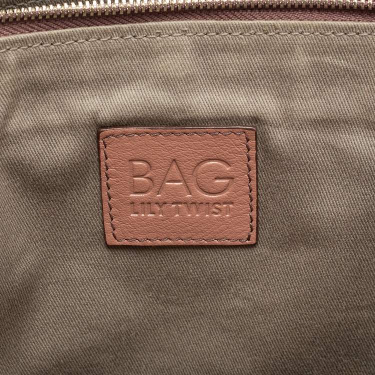Pre Owned D&G Brown Leather Triple Shoulder Bag