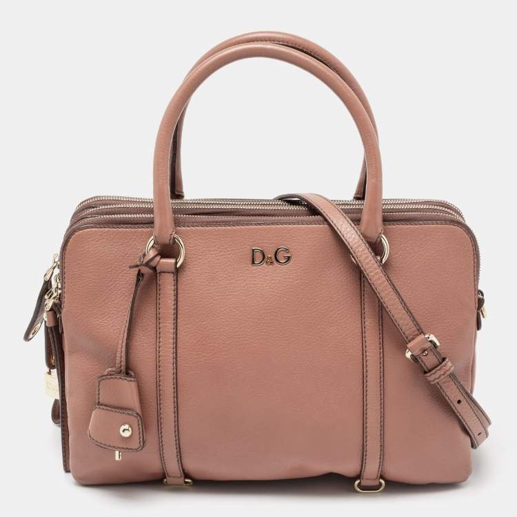 Pre Owned D&G Brown Leather Triple Shoulder Bag
