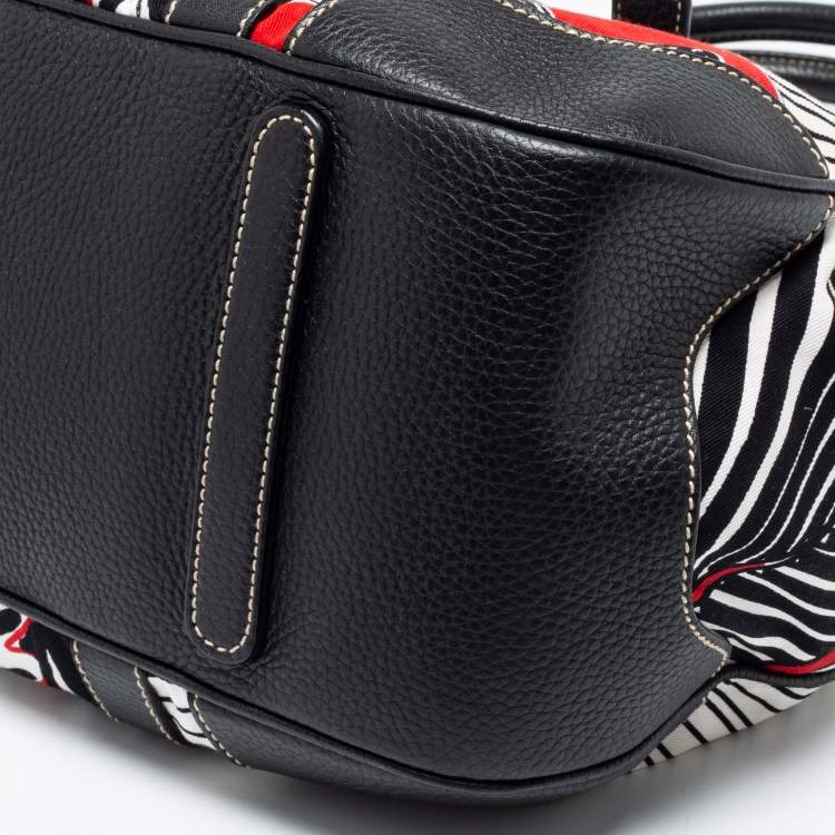 Pre Owned Dolce & Gabbana White/Black Printed Canvas Tote