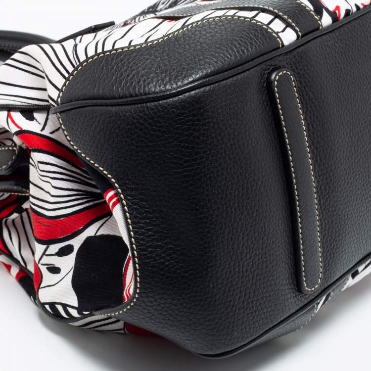 Pre Owned Dolce & Gabbana White/Black Printed Canvas Tote