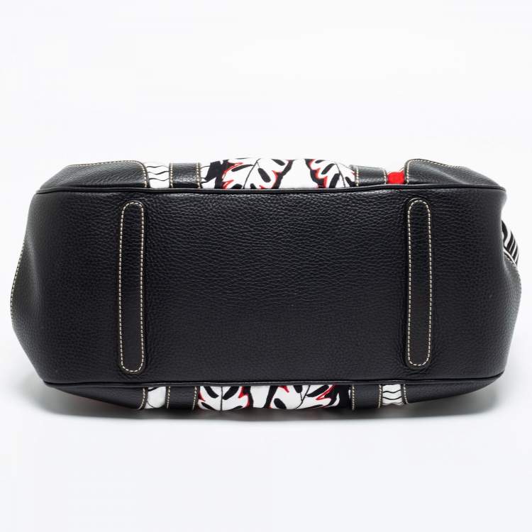 Pre Owned Dolce & Gabbana White/Black Printed Canvas Tote