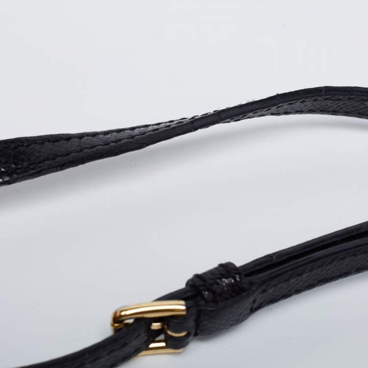 مملوكة مسبقًا Dolce & Gabbana Black Leather Small Miss Sicily Top Handle Bag