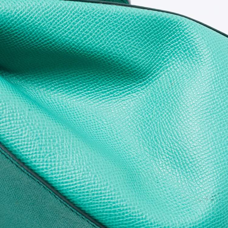 Pre Owned Dolce & Gabbana Green Leather Medium Miss Sicily Top Handle Bags