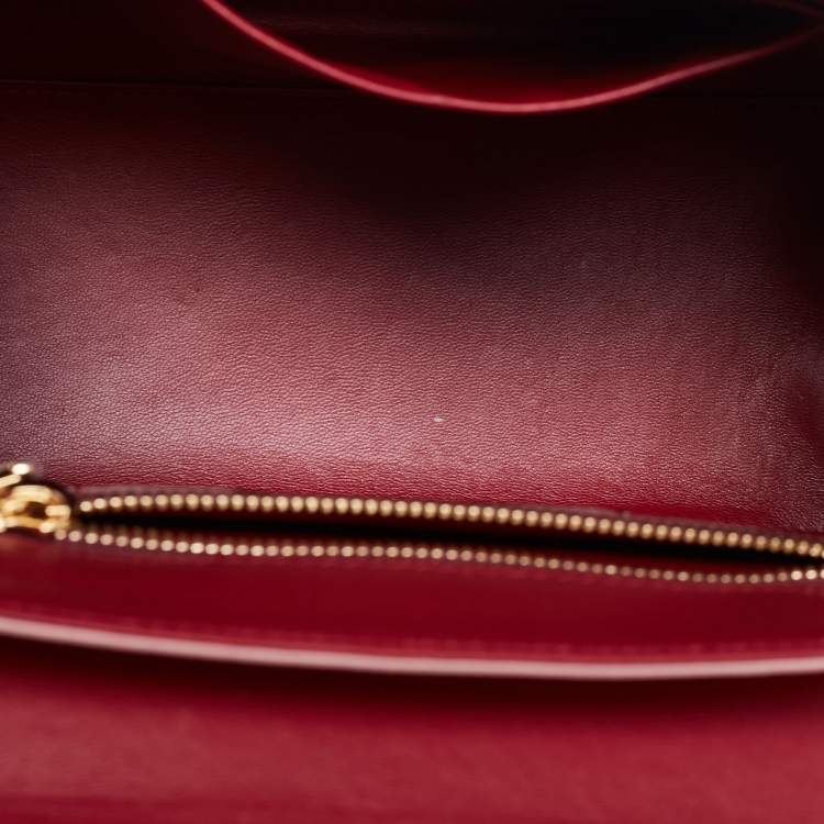 Pre Owned Dolce & Gabbana Pink Lizard Embossed Leather  Lucia Top Handle Bag