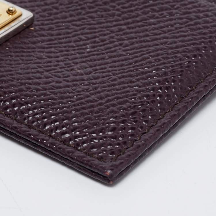 Pre Owned Dolce & Gabbana Brown Leather Card Holder