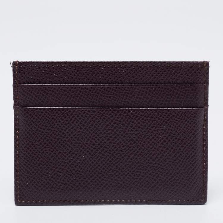 Pre Owned Dolce & Gabbana Brown Leather Card Holder