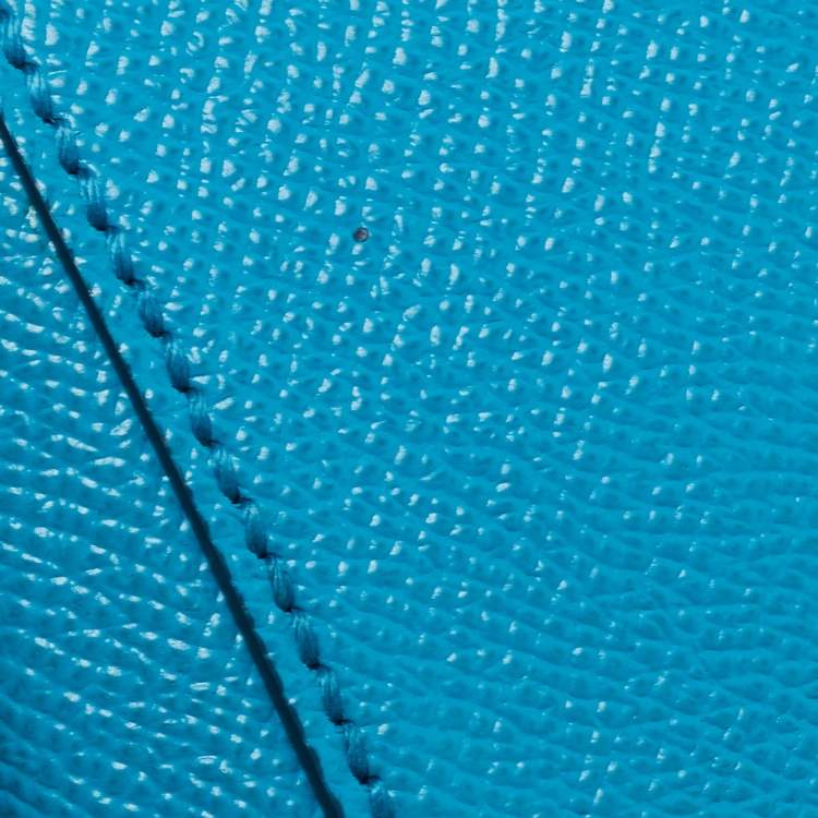 Pre Owned Dolce & Gabbana Blue Leather Love Small Sicily Top Handle Bag