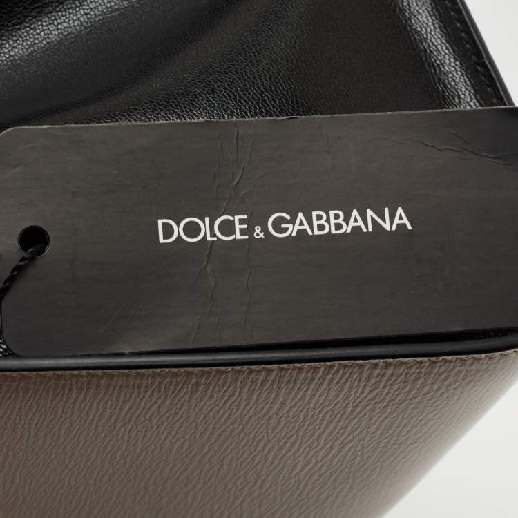 Pre Owned Dolce & Gabbana White Leather Welcome Top Handle Bag